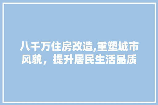 八千万住房改造,重塑城市风貌，提升居民生活品质