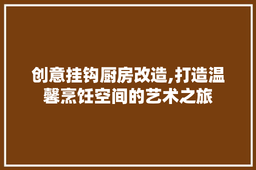 创意挂钩厨房改造,打造温馨烹饪空间的艺术之旅