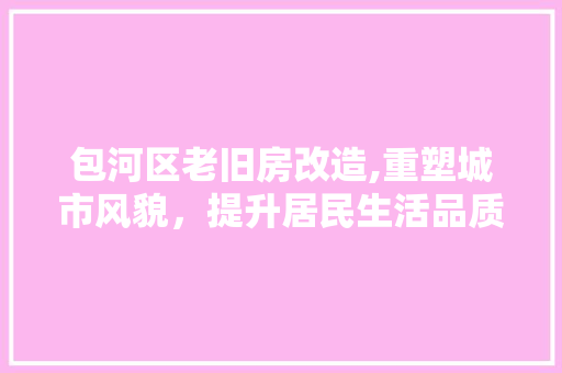包河区老旧房改造,重塑城市风貌，提升居民生活品质