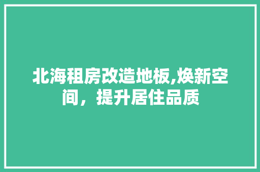 北海租房改造地板,焕新空间，提升居住品质