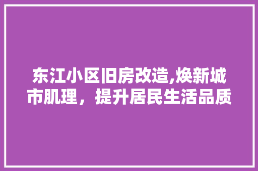 东江小区旧房改造,焕新城市肌理，提升居民生活品质 隔断设计