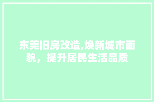 东莞旧房改造,焕新城市面貌，提升居民生活品质 隔断设计