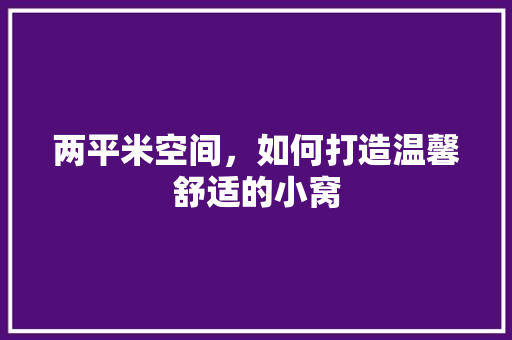 两平米空间，如何打造温馨舒适的小窝 地面装修
