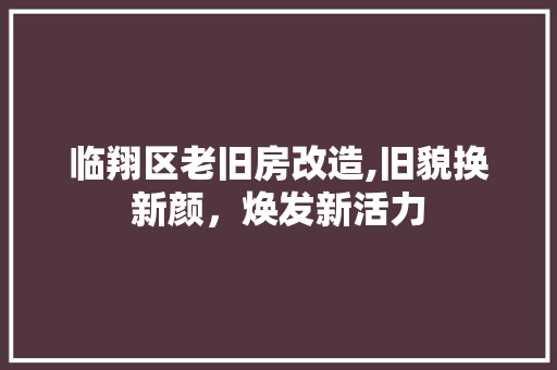 临翔区老旧房改造,旧貌换新颜，焕发新活力 隔断设计