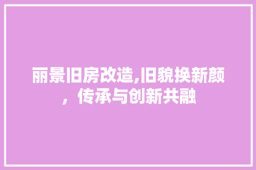 丽景旧房改造,旧貌换新颜，传承与创新共融 墙面装饰