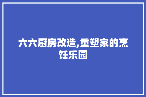 六六厨房改造,重塑家的烹饪乐园
