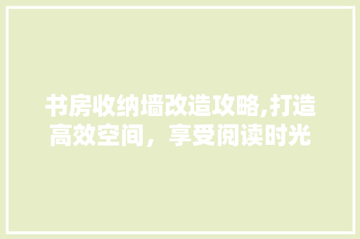 书房收纳墙改造攻略,打造高效空间，享受阅读时光