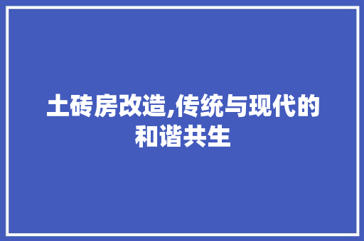 土砖房改造,传统与现代的和谐共生 地面装修