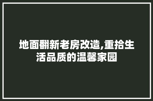 地面翻新老房改造,重拾生活品质的温馨家园