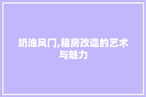 奶油风门,租房改造的艺术与魅力