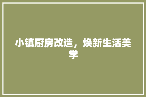 小镇厨房改造，焕新生活美学