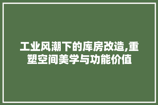 工业风潮下的库房改造,重塑空间美学与功能价值 地面装修