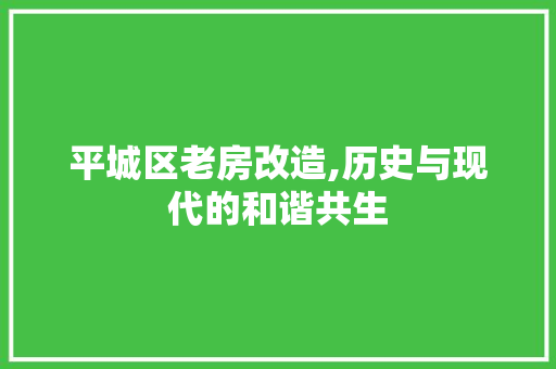 平城区老房改造,历史与现代的和谐共生