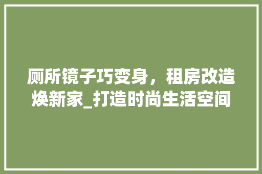 厕所镜子巧变身，租房改造焕新家_打造时尚生活空间 地面装修