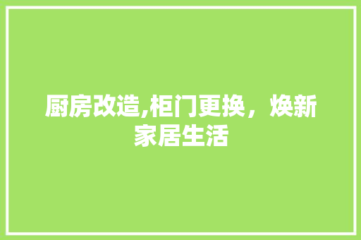厨房改造,柜门更换，焕新家居生活