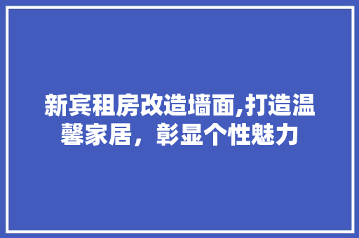新宾租房改造墙面,打造温馨家居，彰显个性魅力
