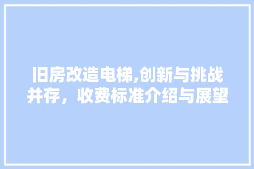旧房改造电梯,创新与挑战并存，收费标准介绍与展望