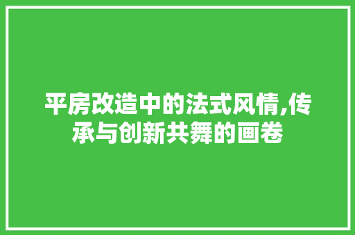 平房改造中的法式风情,传承与创新共舞的画卷 地面装修
