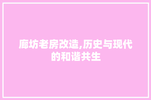 廊坊老房改造,历史与现代的和谐共生 墙面装饰