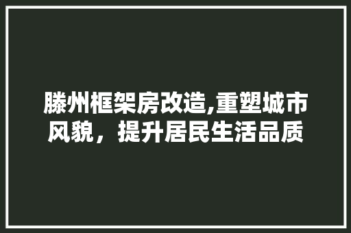 滕州框架房改造,重塑城市风貌，提升居民生活品质