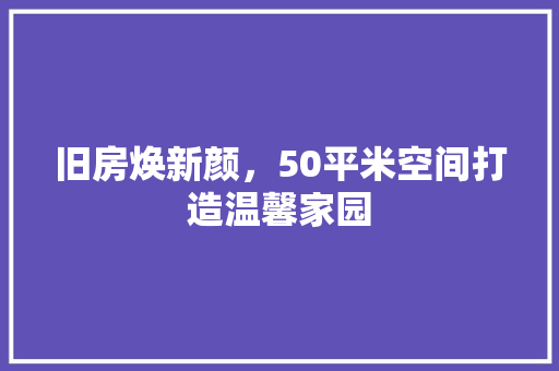 旧房焕新颜，50平米空间打造温馨家园 装修材料