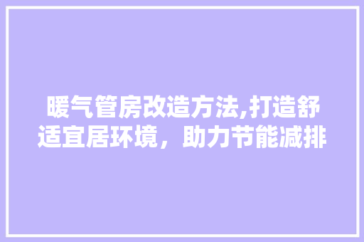 暖气管房改造方法,打造舒适宜居环境，助力节能减排 建筑设计