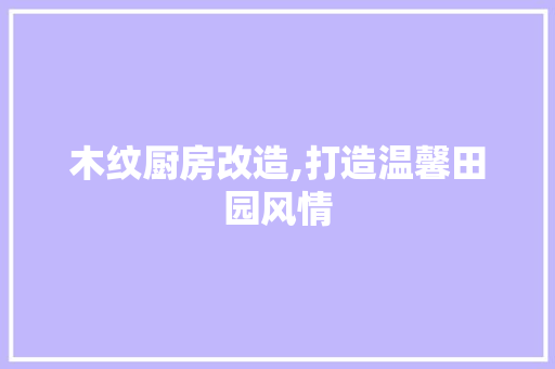 木纹厨房改造,打造温馨田园风情