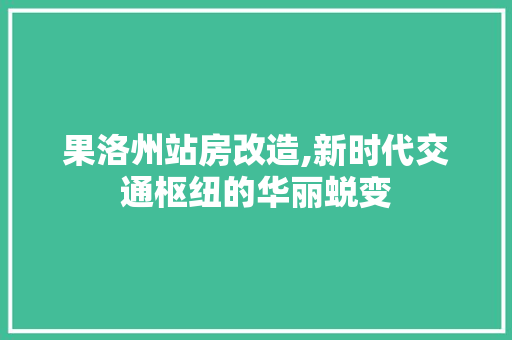 果洛州站房改造,新时代交通枢纽的华丽蜕变 景观设计 果洛州站房改造,新时代交通枢纽的华丽蜕变 景观设计
