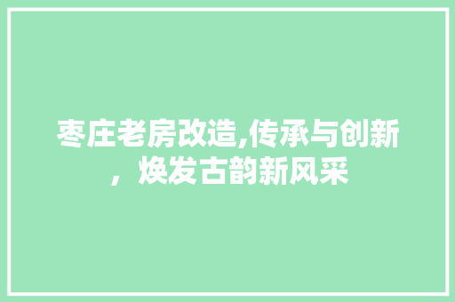枣庄老房改造,传承与创新，焕发古韵新风采 隔断设计