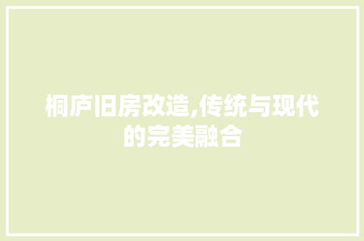 桐庐旧房改造,传统与现代的完美融合 庭院装修