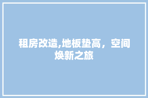 租房改造,地板垫高，空间焕新之旅 地面装修