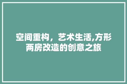 空间重构，艺术生活,方形两房改造的创意之旅 隔断设计