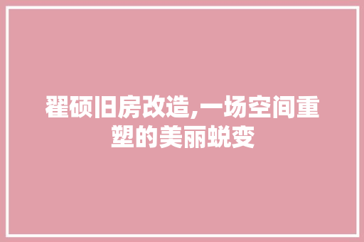 翟硕旧房改造,一场空间重塑的美丽蜕变 门窗装修