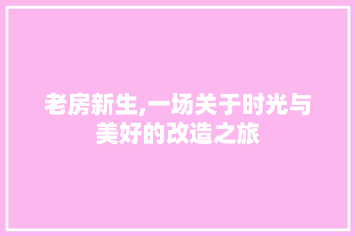 老房新生,一场关于时光与美好的改造之旅 墙面装饰