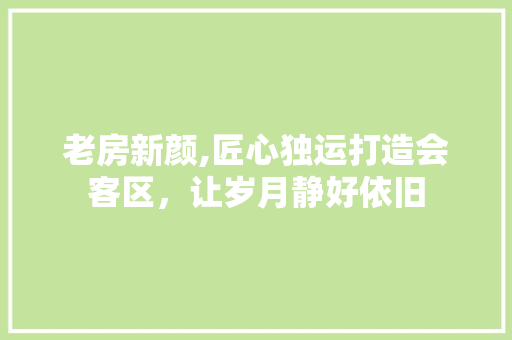 老房新颜,匠心独运打造会客区，让岁月静好依旧 墙面装饰