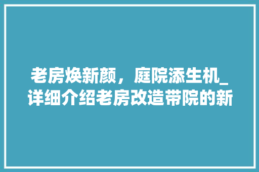老房焕新颜，庭院添生机_详细介绍老房改造带院的新趋势