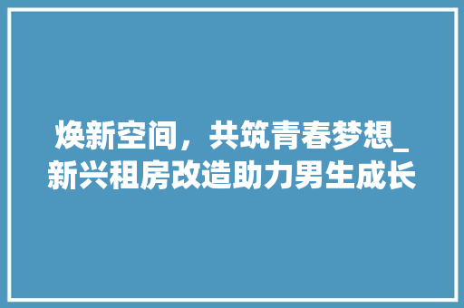 焕新空间，共筑青春梦想_新兴租房改造助力男生成长