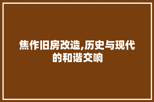 焦作旧房改造,历史与现代的和谐交响 隔断设计