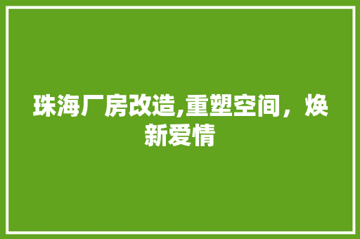 珠海厂房改造,重塑空间，焕新爱情 地面装修