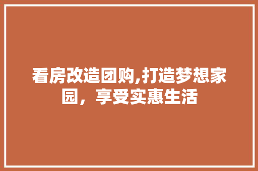 看房改造团购,打造梦想家园，享受实惠生活