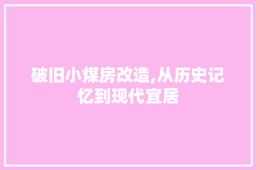 破旧小煤房改造,从历史记忆到现代宜居 墙面装饰