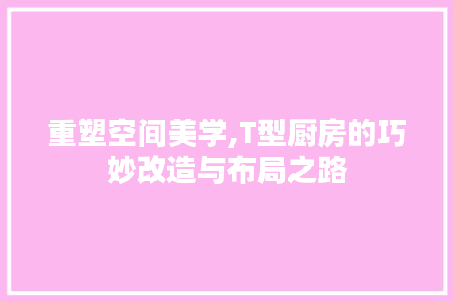 重塑空间美学,T型厨房的巧妙改造与布局之路