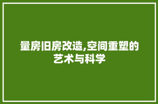 量房旧房改造,空间重塑的艺术与科学 装修材料 量房旧房改造,空间重塑的艺术与科学 装修材料