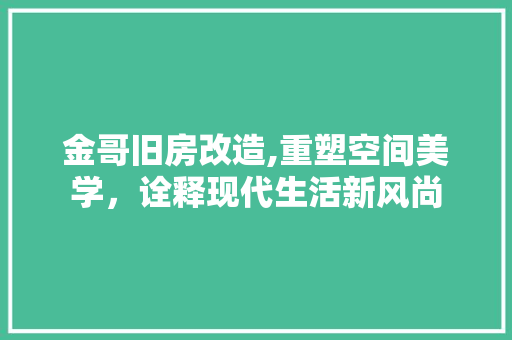 金哥旧房改造,重塑空间美学,诠释现代生活新风尚 庭院装修 金哥旧房改造,重塑空间美学,诠释现代生活新风尚 庭院装修