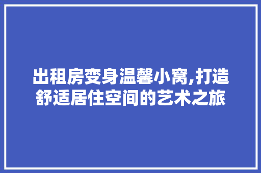 出租房变身温馨小窝,打造舒适居住空间的艺术之旅