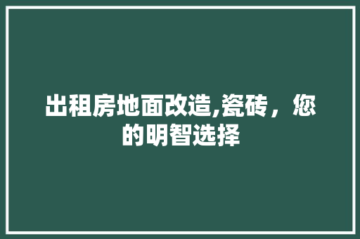 出租房地面改造,瓷砖，您的明智选择