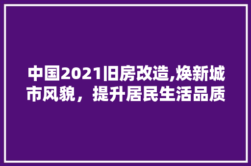 中国2021旧房改造,焕新城市风貌，提升居民生活品质 建筑设计