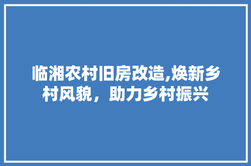 临湘农村旧房改造,焕新乡村风貌，助力乡村振兴 门窗装修