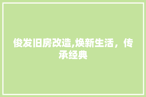 俊发旧房改造,焕新生活，传承经典 地面装修