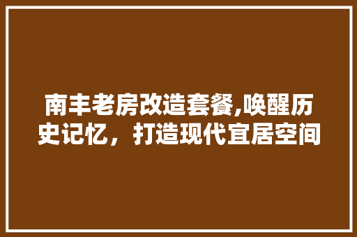 南丰老房改造套餐,唤醒历史记忆，打造现代宜居空间 隔断设计